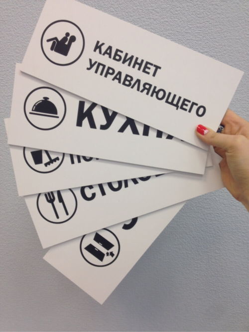 Заказать изготовление табличек на двери в Кирове | FP