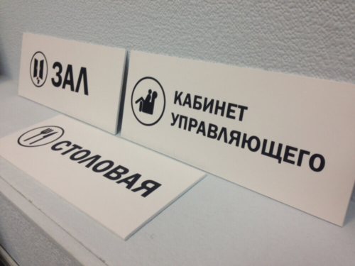 Заказать изготовление табличек на двери в Кирове | FP